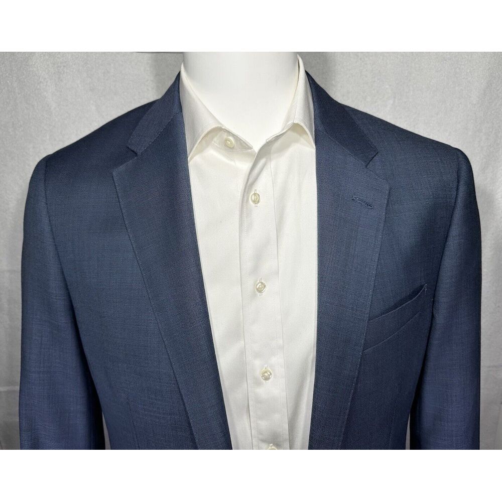 J Crew $450 Ludlow Slim Stretch Suit Jacket Italian Wool Harbor Blue 42R J3272 - Picture 2 of 13
